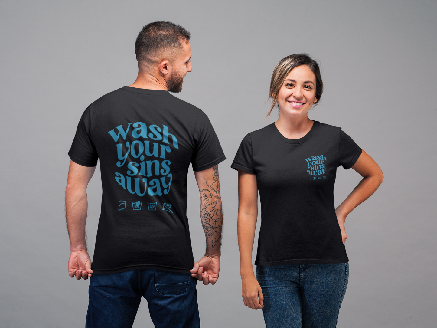 Wash Your SIns Away - Black / Ocean