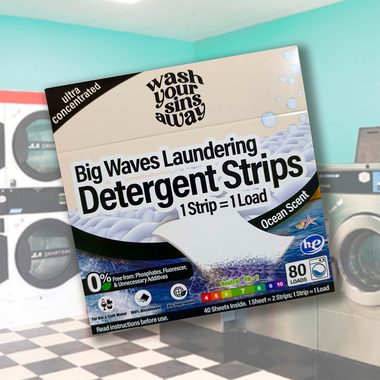 Big Waves Laundering Detergent Strips - 80 loads